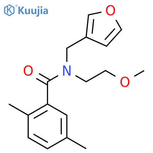 N-(furan-3-yl)methyl-N-(2-methoxyethyl)-2,5-dimethylbenzamide structure