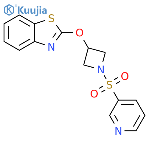 2-{[1-(pyridine-3-sulfonyl)azetidin-3-yl]oxy}-1,3-benzothiazole structure