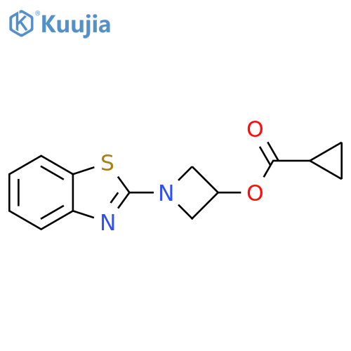 1-(1,3-benzothiazol-2-yl)azetidin-3-yl cyclopropanecarboxylate structure