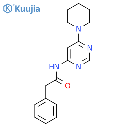 2-phenyl-N-6-(piperidin-1-yl)pyrimidin-4-ylacetamide structure