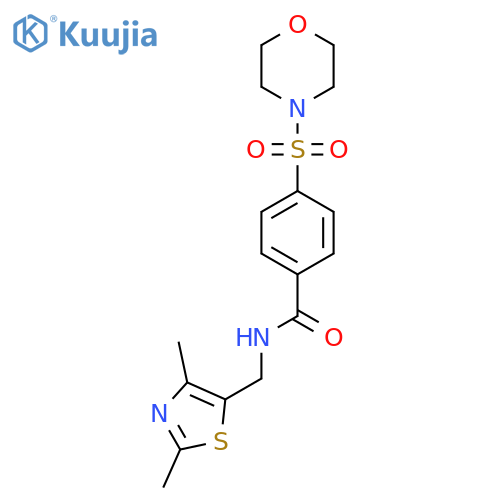 N-(2,4-dimethyl-1,3-thiazol-5-yl)methyl-4-(morpholine-4-sulfonyl)benzamide structure