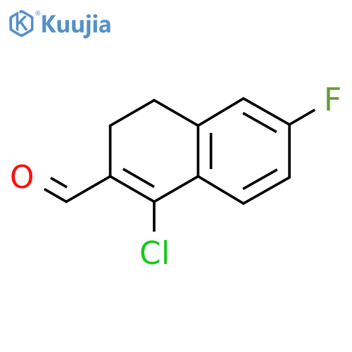 1-Chloro-6-fluoro-3,4-dihydronaphthalene-2-carbaldehyde structure