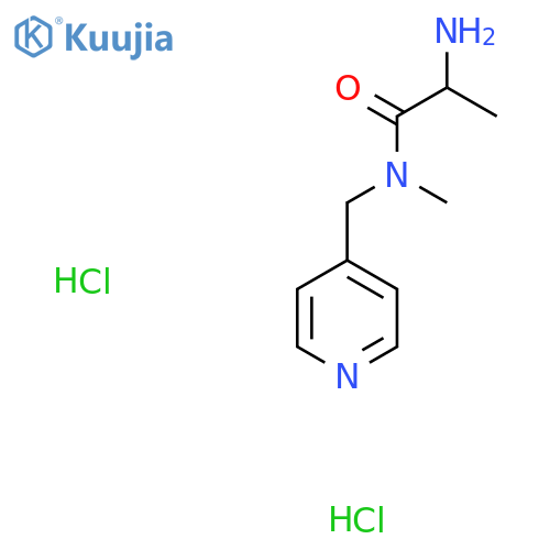 2-amino-N-methyl-N-[(pyridin-4-yl)methyl]propanamide dihydrochloride structure