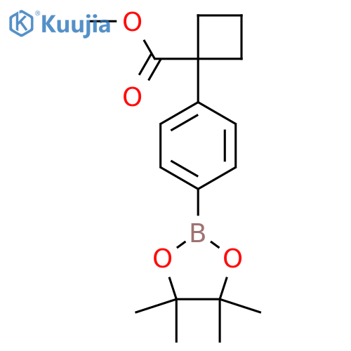 Methyl 1-(4-(4,4,5,5-tetramethyl-1,3,2-dioxaborolan-2-yl)phenyl)cyclobutanecarboxylate structure