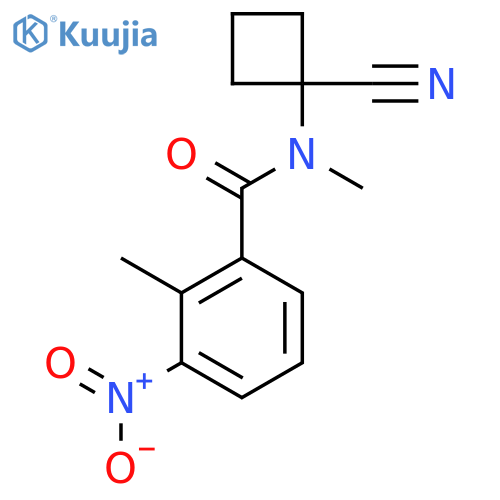 N-(1-cyanocyclobutyl)-N,2-dimethyl-3-nitrobenzamide structure