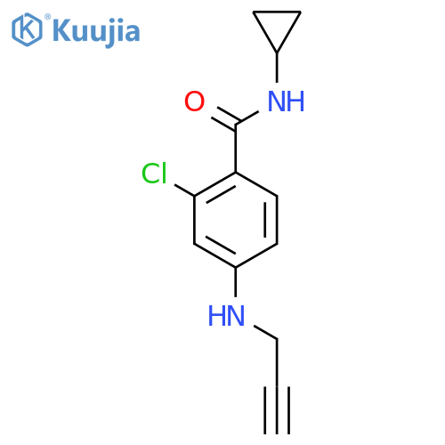 2-chloro-N-cyclopropyl-4-[(prop-2-yn-1-yl)amino]benzamide structure
