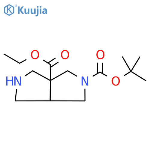 O5-tert-butyl O3a-ethyl 1,2,3,4,6,6a-hexahydropyrrolo[3,4-c]pyrrole-3a,5-dicarboxylate structure