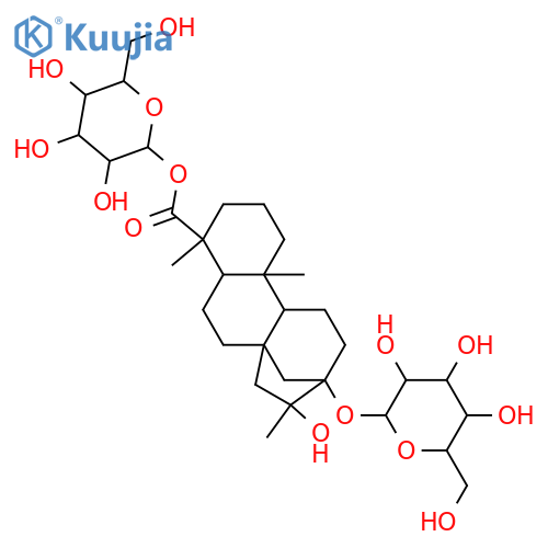 13,16-Dihydroxy-19-kauranoic acid; (ent-13β,16βOH)-form, 13-O-β-D-Glucopyranoside, β-D-glucopyranosyl ester structure