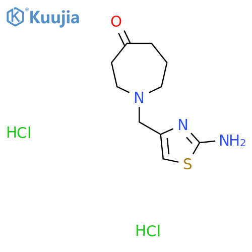 1-[(2-Amino-1,3-thiazol-4-yl)methyl]azepan-4-one dihydrochloride structure