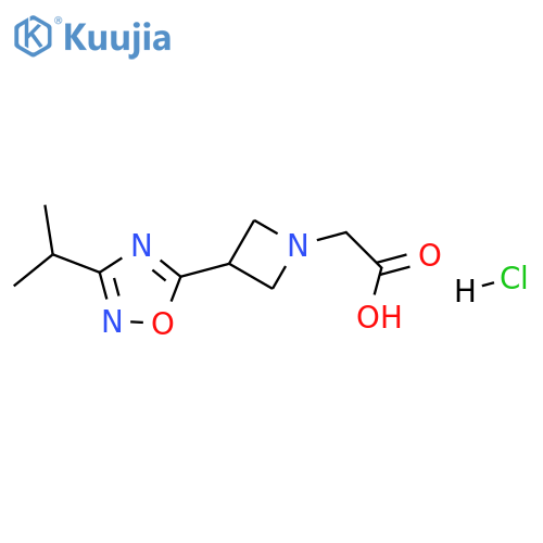 [3-(3-isopropyl-1,2,4-oxadiazol-5-yl)azetidin-1-yl]acetic acid hydrochloride structure