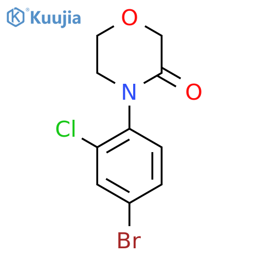 4-(4-bromo-2-chlorophenyl)morpholin-3-one structure