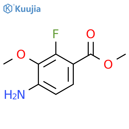 Benzoic acid, 4-amino-2-fluoro-3-methoxy-, methyl ester structure