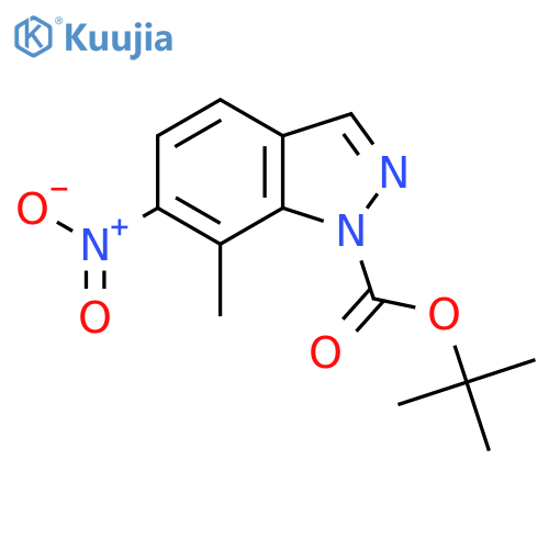 1-Boc-7-methyl-6-nitro-1H-indazole structure