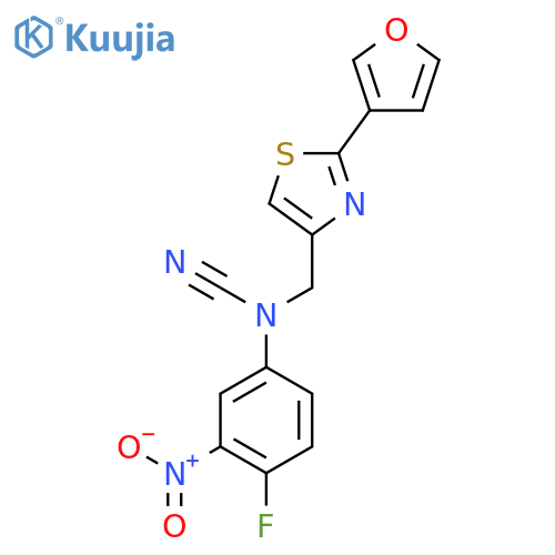N-cyano-4-fluoro-N-{[2-(furan-3-yl)-1,3-thiazol-4-yl]methyl}-3-nitroaniline structure