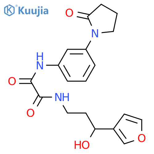 N-3-(furan-3-yl)-3-hydroxypropyl-N'-3-(2-oxopyrrolidin-1-yl)phenylethanediamide structure