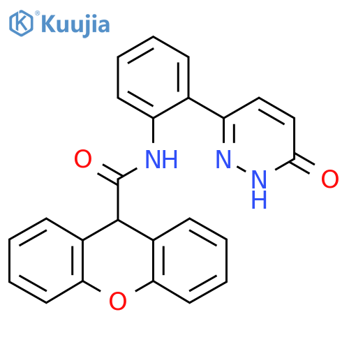 N-2-(6-oxo-1,6-dihydropyridazin-3-yl)phenyl-9H-xanthene-9-carboxamide structure