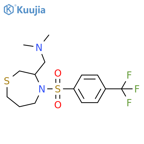 dimethyl({4-[4-(trifluoromethyl)benzenesulfonyl]-1,4-thiazepan-3-yl}methyl)amine structure