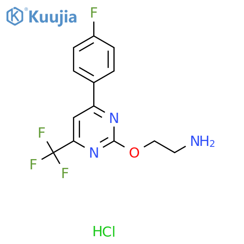 (2-{4-(4-Fluorophenyl)-6-(trifluoromethyl)pyrimidin-2-yloxy}ethyl)amine hydrochloride structure