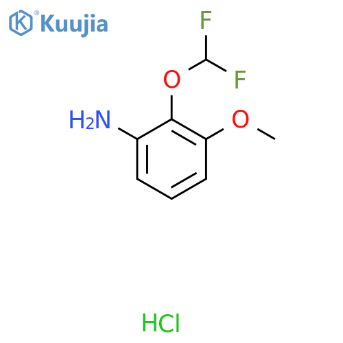 2-(Difluoromethoxy)-3-methoxyaniline;hydrochloride structure