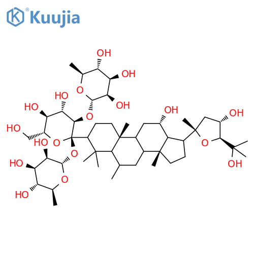 b-D-Glucopyranoside, (3b,12b,23S,24S)-20,24-epoxy-12,23,25-trihydroxydammaran-3-ylO-6-deoxy-a-L-mannopyranosyl-(1&reg;2)-O-[6-deoxy-a-L-mannopyranosyl-(1&reg;3)]- structure