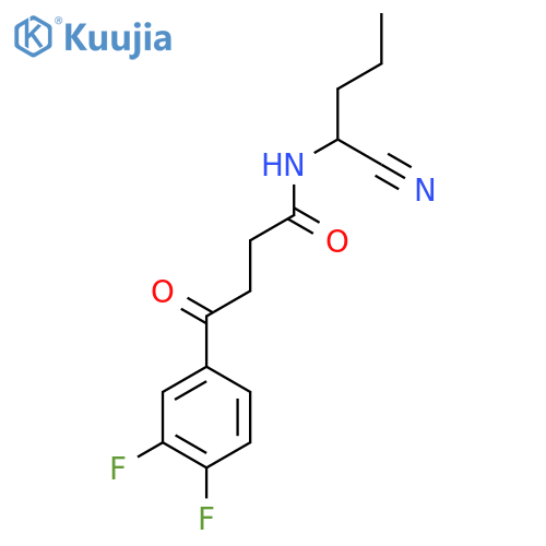 N-(1-Cyanobutyl)-4-(3,4-difluorophenyl)-4-oxobutanamide structure