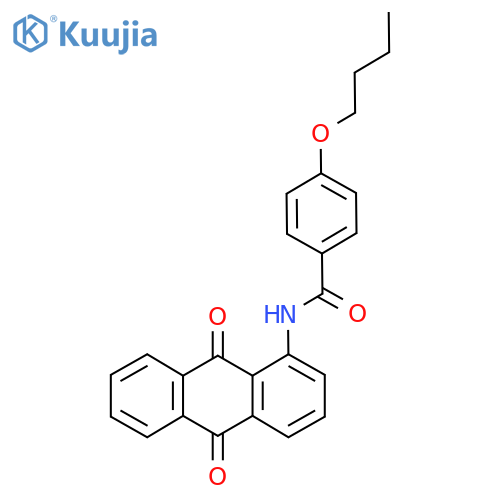 4-butoxy-N-(9,10-dioxo-9,10-dihydroanthracen-1-yl)benzamide structure