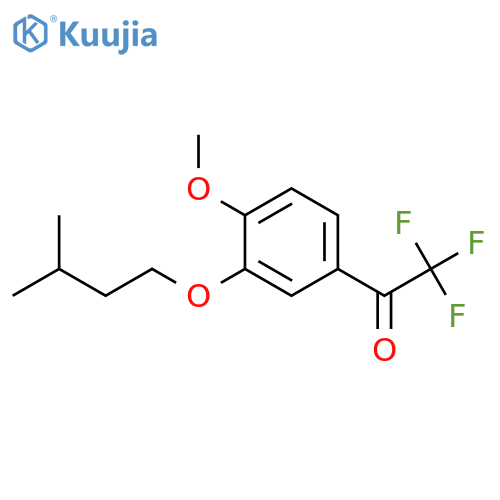 2,2,2-trifluoro-1-[4-methoxy-3-(3-methylbutoxy)phenyl]ethanone structure