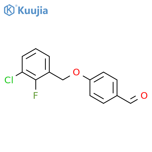 4-[(3-chloro-2-fluorophenyl)methoxy]benzaldehyde structure