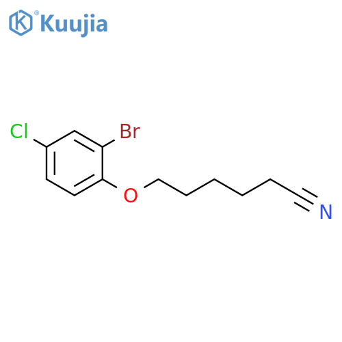 6-(2-Bromo-4-chloro-phenoxy)hexanenitrile structure