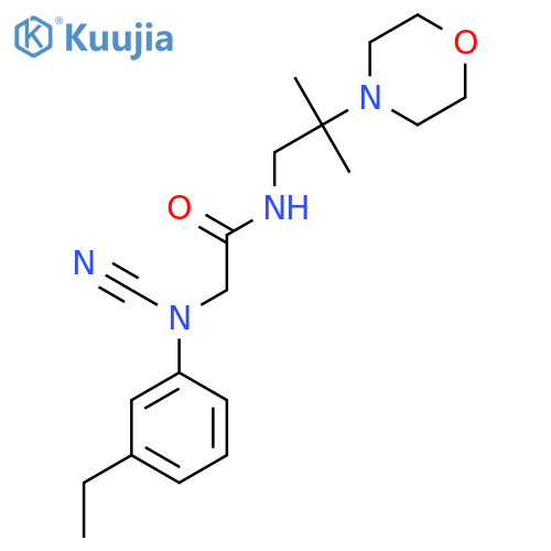 2-[cyano(3-ethylphenyl)amino]-N-[2-methyl-2-(morpholin-4-yl)propyl]acetamide structure