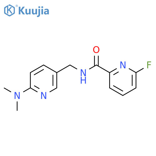 N-{[6-(dimethylamino)pyridin-3-yl]methyl}-6-fluoropyridine-2-carboxamide structure