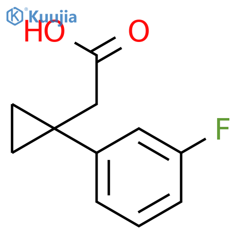 2-1-(3-fluorophenyl)cyclopropylacetic acid structure