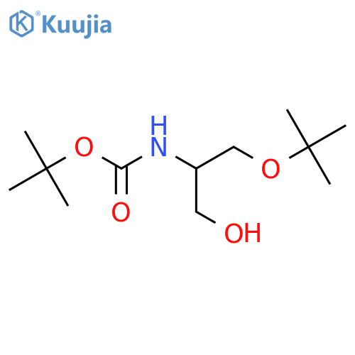 tert-butyl N-[1-(tert-butoxy)-3-hydroxypropan-2-yl]carbamate structure