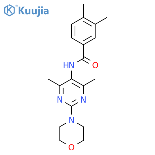 N-4,6-dimethyl-2-(morpholin-4-yl)pyrimidin-5-yl-3,4-dimethylbenzamide structure