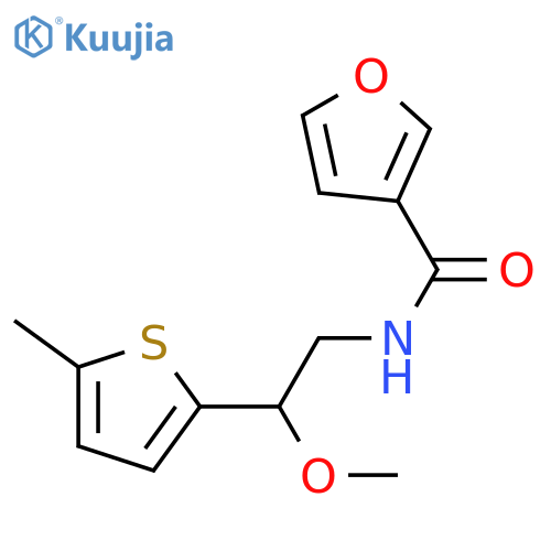 N-[2-methoxy-2-(5-methylthiophen-2-yl)ethyl]furan-3-carboxamide structure