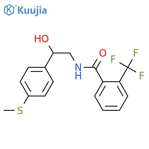 N-{2-hydroxy-2-4-(methylsulfanyl)phenylethyl}-2-(trifluoromethyl)benzamide structure