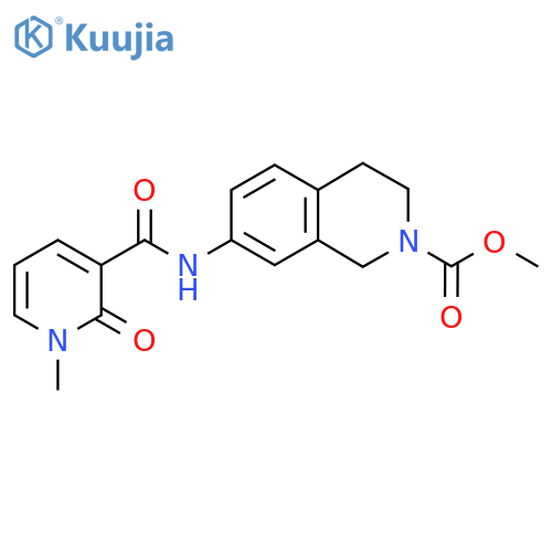 methyl 7-(1-methyl-2-oxo-1,2-dihydropyridine-3-amido)-1,2,3,4-tetrahydroisoquinoline-2-carboxylate structure