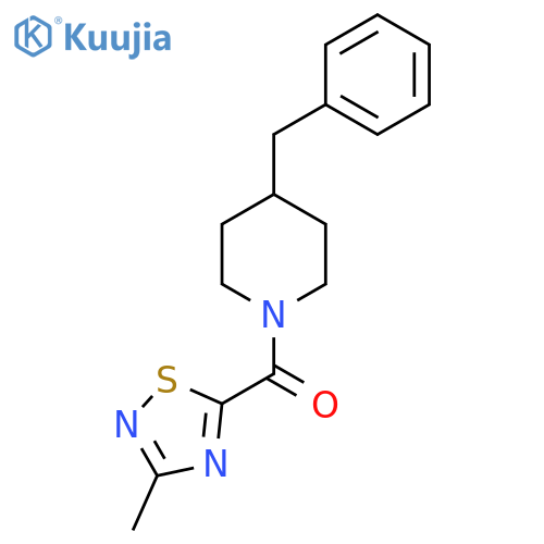4-benzyl-1-(3-methyl-1,2,4-thiadiazole-5-carbonyl)piperidine structure