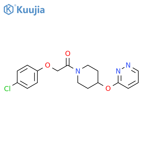 2-(4-chlorophenoxy)-1-[4-(pyridazin-3-yloxy)piperidin-1-yl]ethan-1-one structure