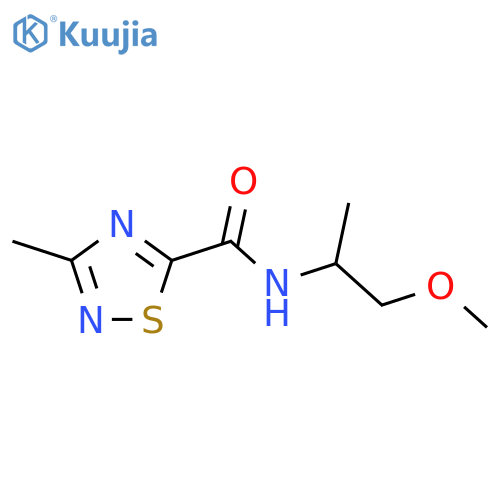 N-(1-methoxypropan-2-yl)-3-methyl-1,2,4-thiadiazole-5-carboxamide structure