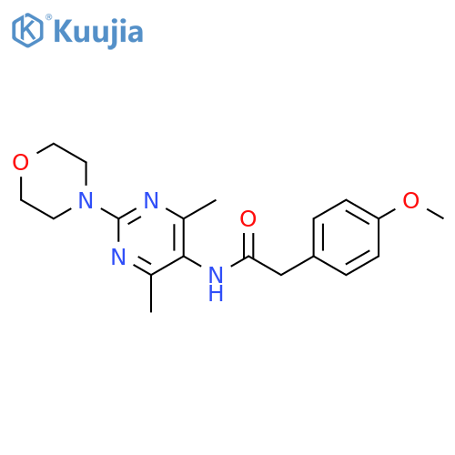 N-4,6-dimethyl-2-(morpholin-4-yl)pyrimidin-5-yl-2-(4-methoxyphenyl)acetamide structure