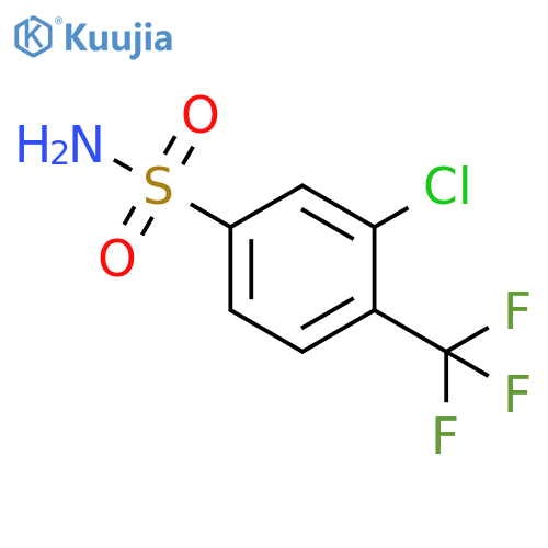 3-chloro-4-(trifluoromethyl)benzene-1-sulfonamide structure