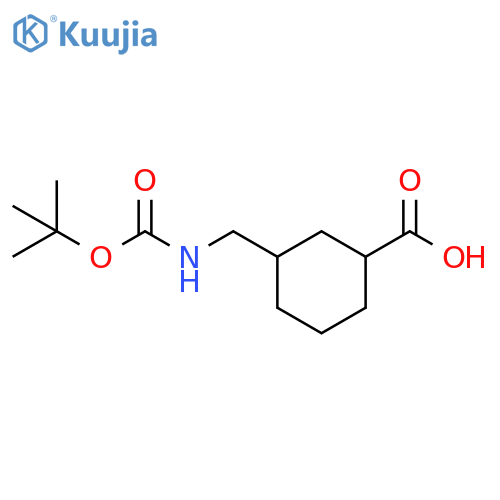 3-({[(tert-butoxy)carbonyl]amino}methyl)cyclohexane-1-carboxylic acid structure