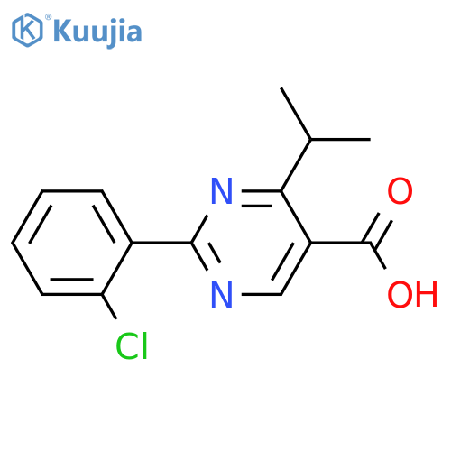 2-(2-chlorophenyl)-4-(propan-2-yl)pyrimidine-5-carboxylic acid structure