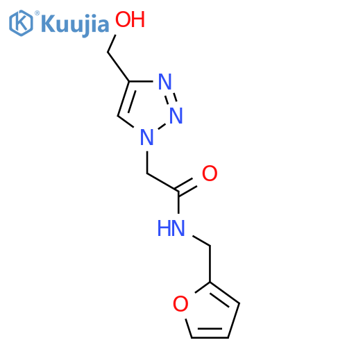 N-(Furan-2-ylmethyl)-2-(4-(hydroxymethyl)-1H-1,2,3-triazol-1-yl)acetamide structure