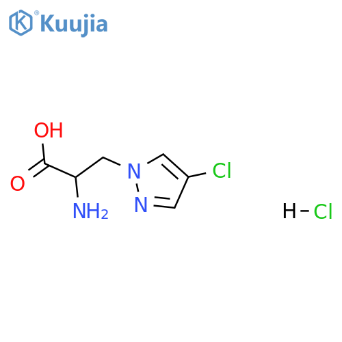 2-amino-3-(4-chloro-1H-pyrazol-1-yl)propanoic acid hydrochloride structure