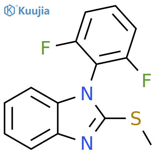 1-(2,6-difluorophenyl)-2-(methylsulfanyl)-1H-1,3-benzodiazole structure
