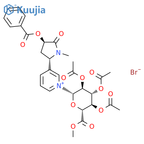 trans-3'-Benzoyloxy Cotinine 2,3,4-Tri-O-acetyl-N-β-D-glucuronide Methyl Ester Bromide structure
