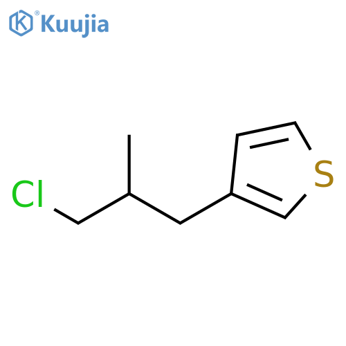 Thiophene, 3-(3-chloro-2-methylpropyl)- structure