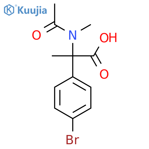 2-(4-bromophenyl)-2-(N-methylacetamido)propanoic acid structure